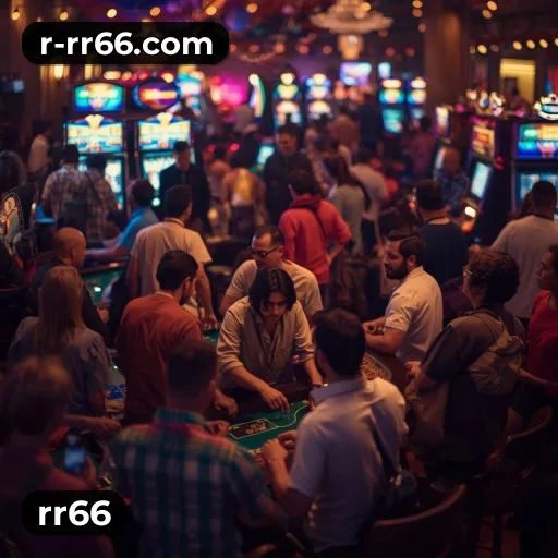 rr66 App home screen with mobile slots and casino categories